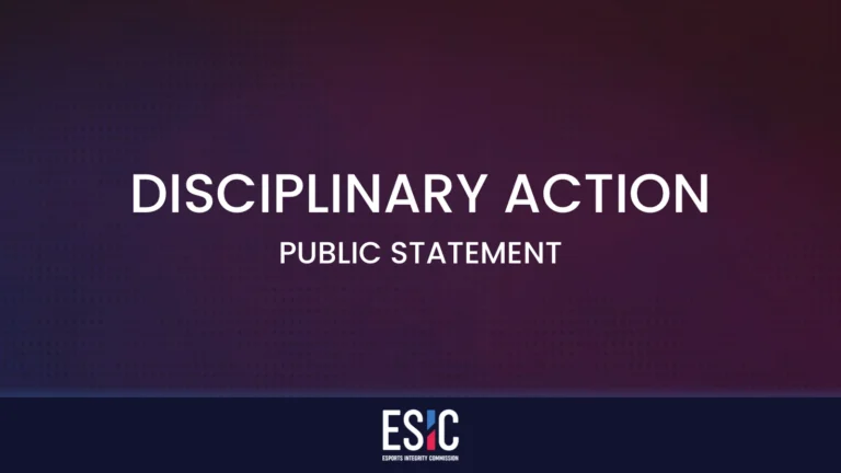 ESIC Issues Sanctions in SENZA Case: Player Bans and $20,000 Fine