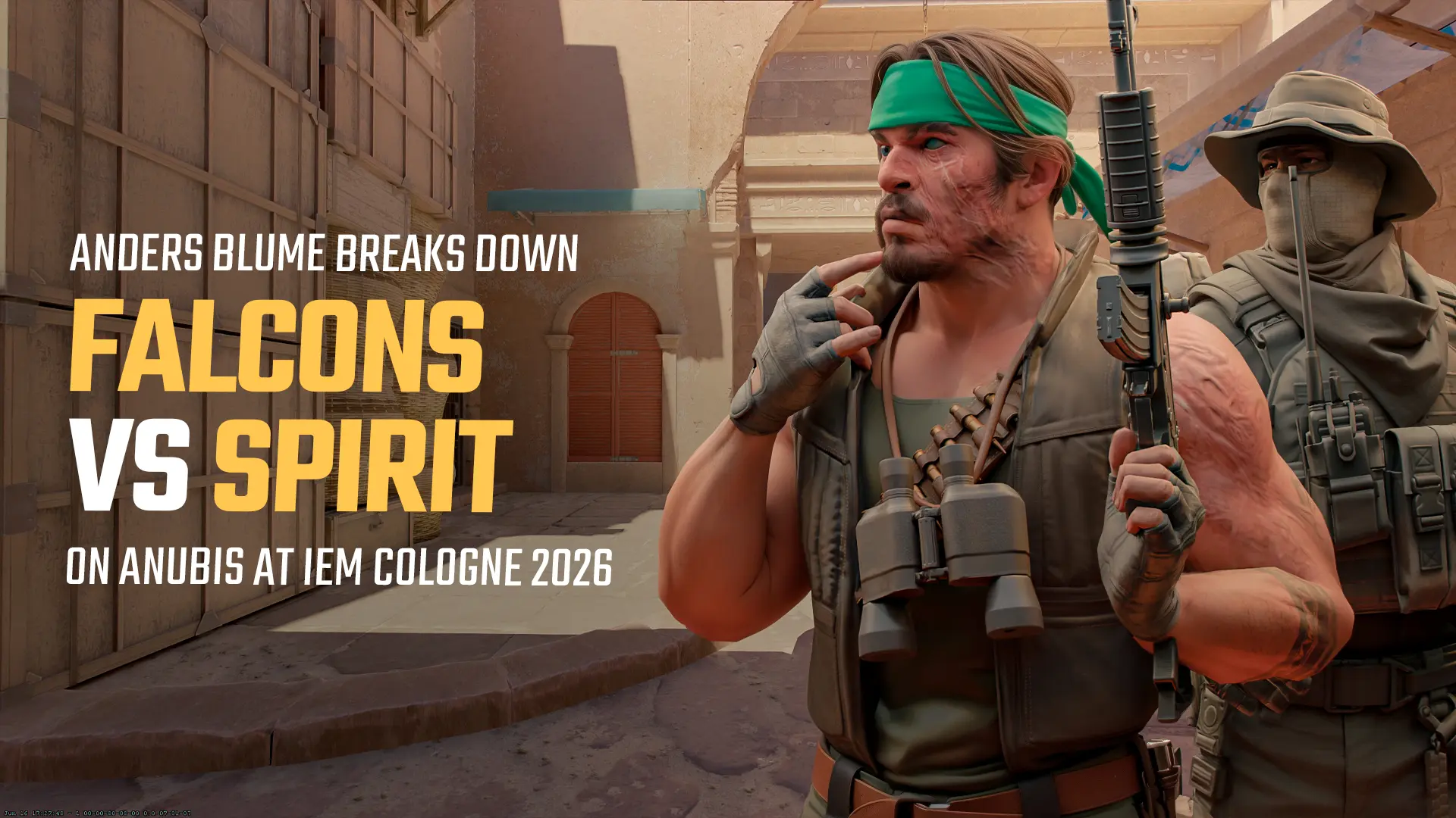 Anders Blume Breaks Down Falcons vs Spirit on Anubis at IEM Cologne 2026